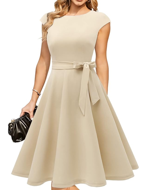 Tesa | Tie Waist Figure Dress