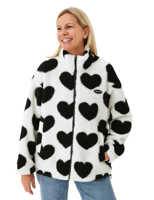 Celeste | Reversible Heart Teddy Jacket