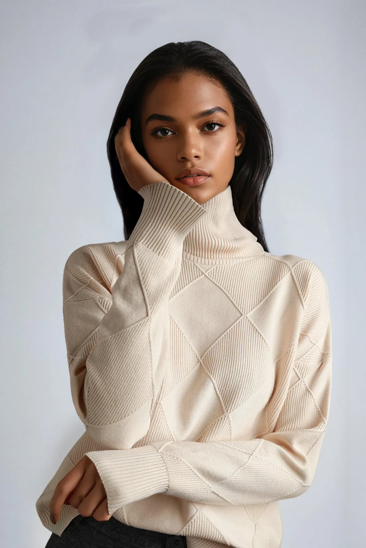 Lola | Turtleneck Sweater with Pattern