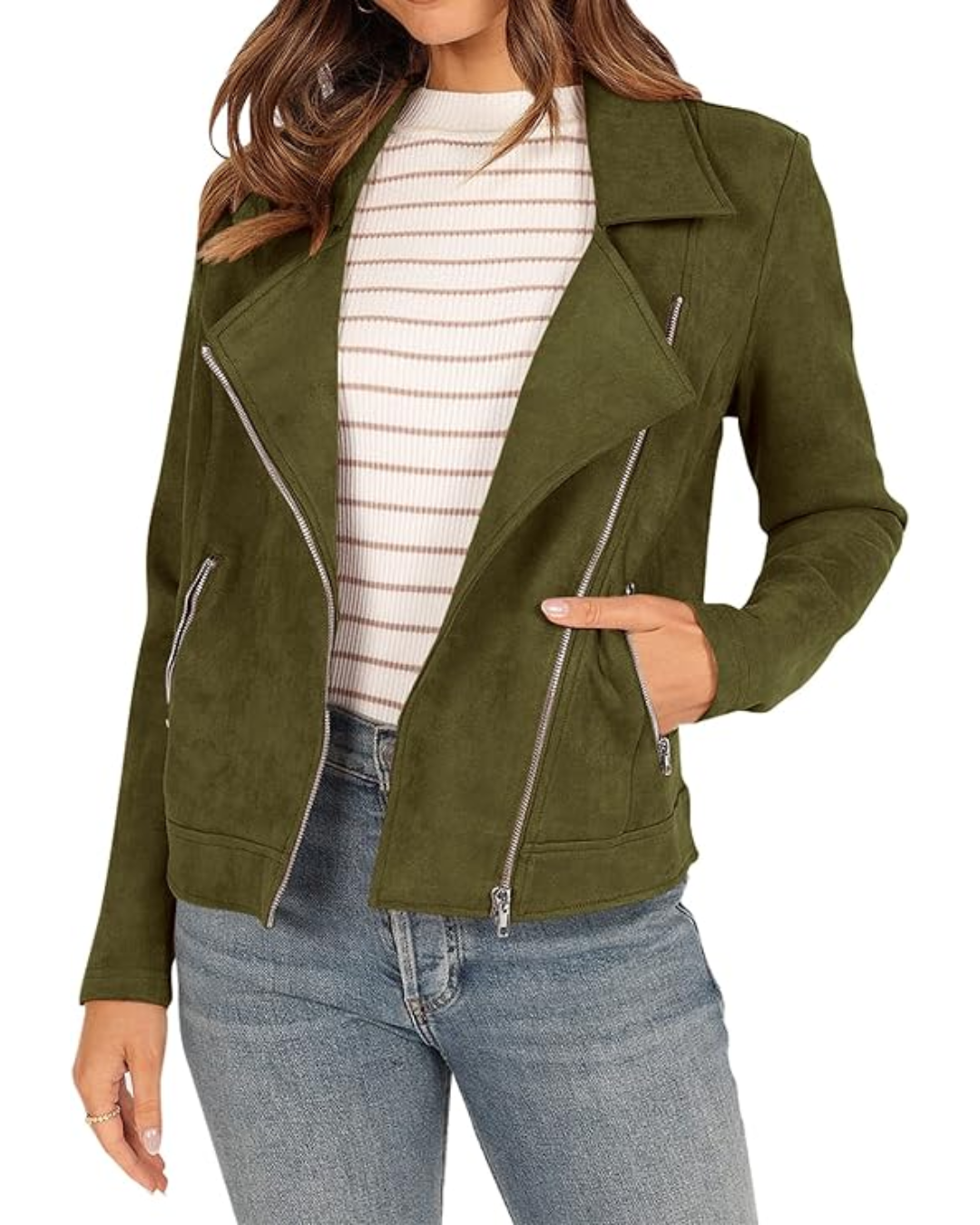 Freya | Suedette Biker Jacket