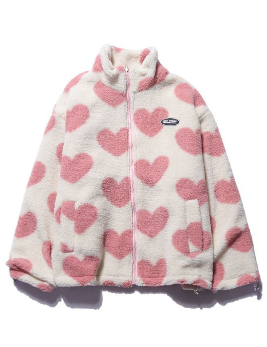 Celeste | Reversible Heart Teddy Jacket