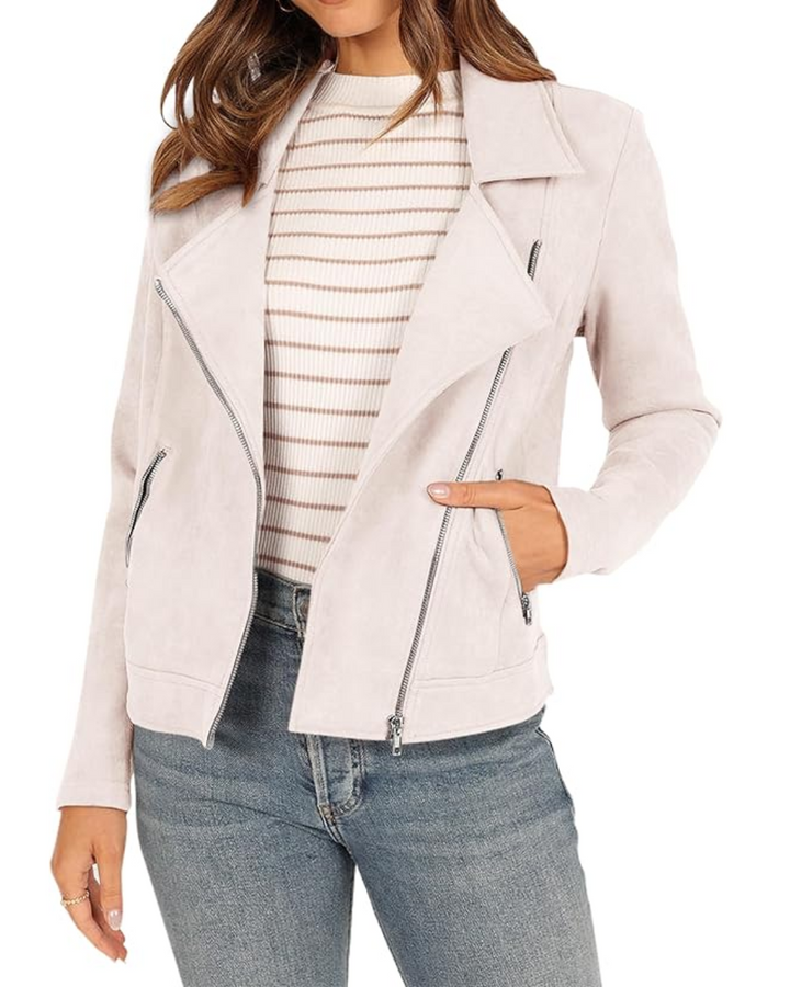 Freya | Suedette Biker Jacket