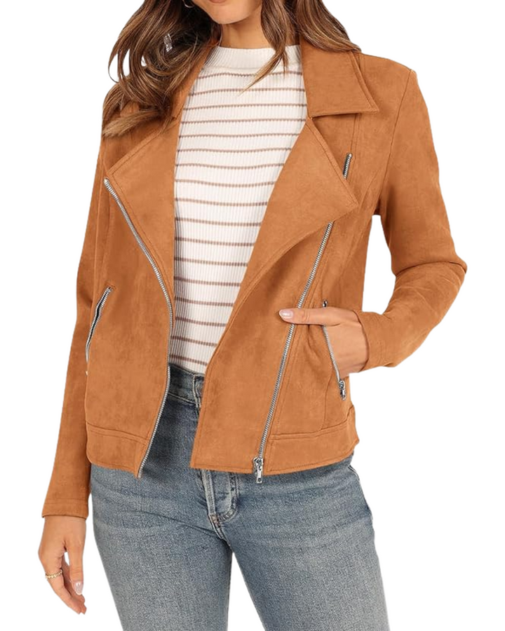 Freya | Suedette Biker Jacket