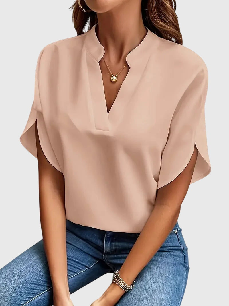 Lia | Soft and Elegant V-Neck Shirt