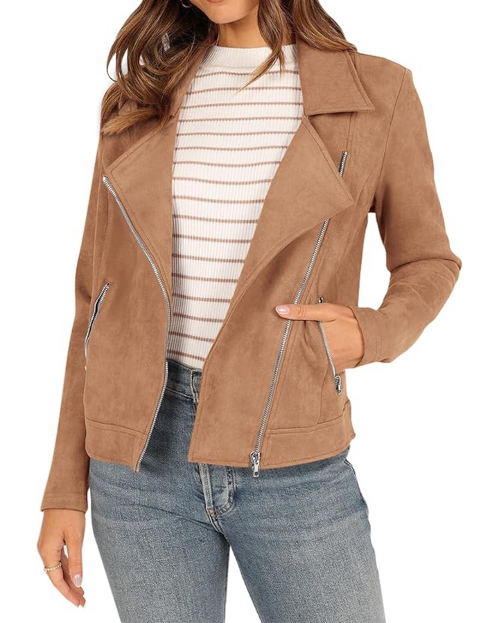 Freya | Suedette Biker Jacket