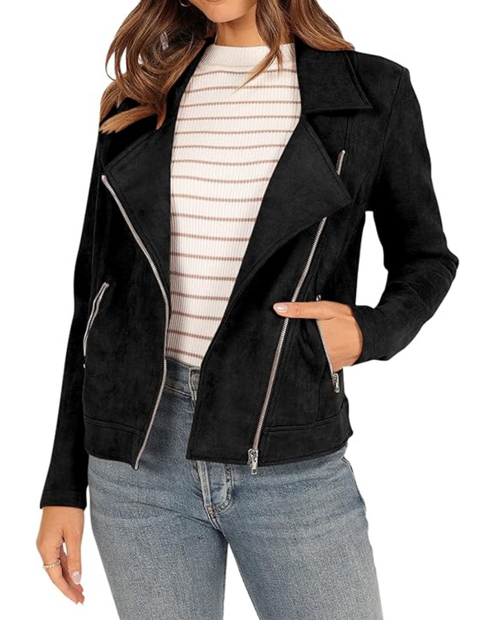 Freya | Suedette Biker Jacket