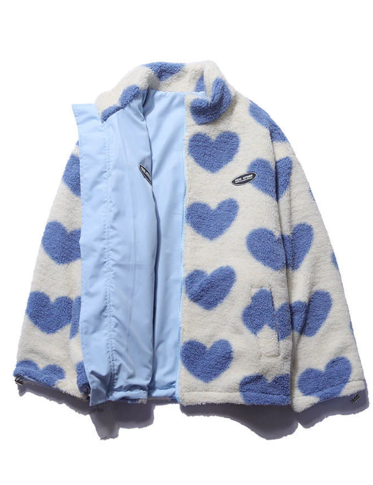 Celeste | Reversible Heart Teddy Jacket