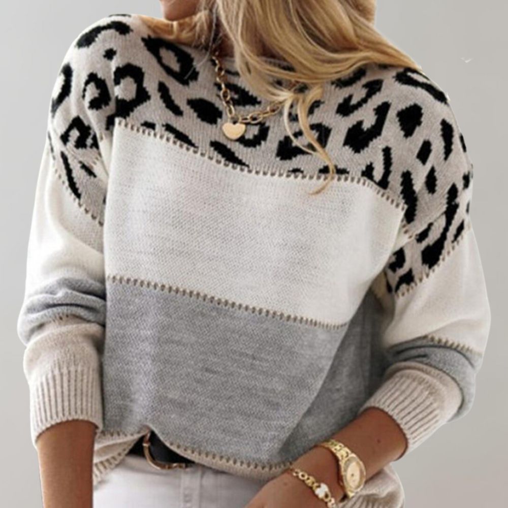 Suzan | Leopard Knit Sweater