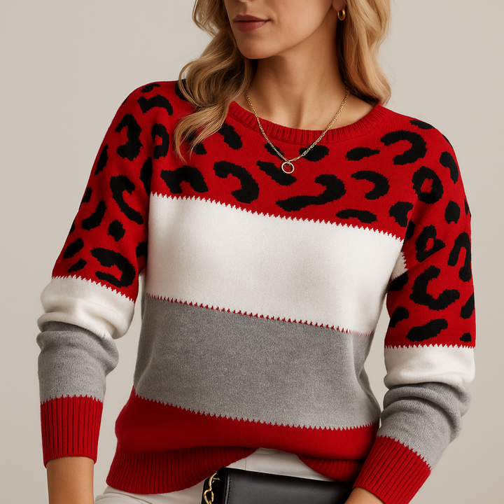 Suzan | Leopard Knit Sweater