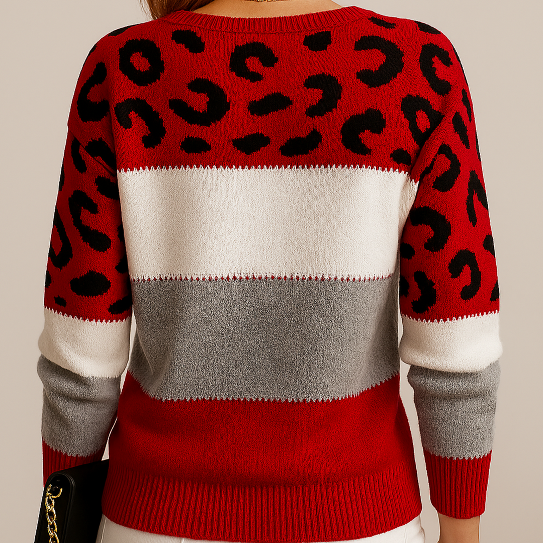 Suzan | Leopard Knit Sweater
