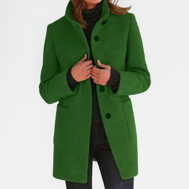 Mae | Ladies Coat with High Collar