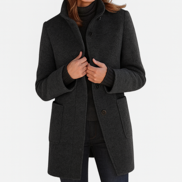 Mae | Ladies Coat with High Collar