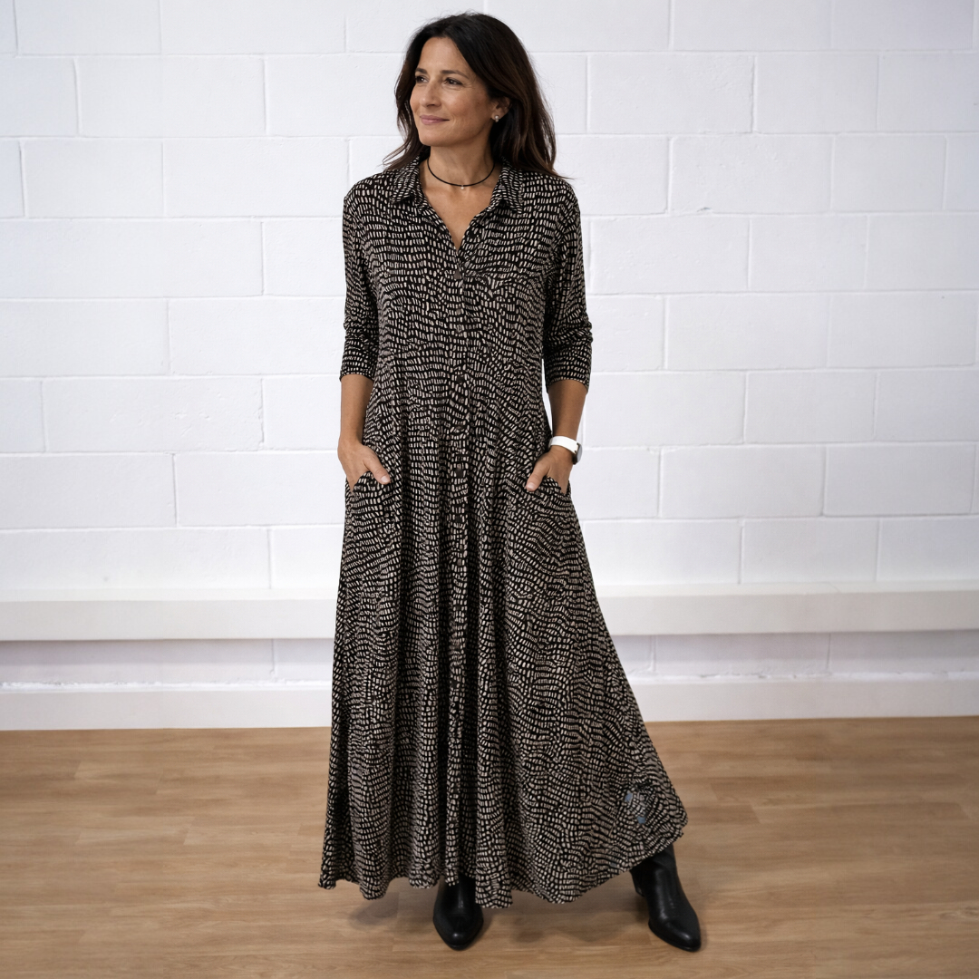 Johanna | Abito Midi Sofisticato con Tasche