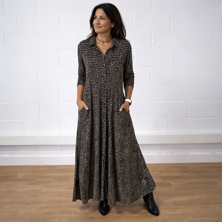 Johanna | Abito Midi Sofisticato con Tasche