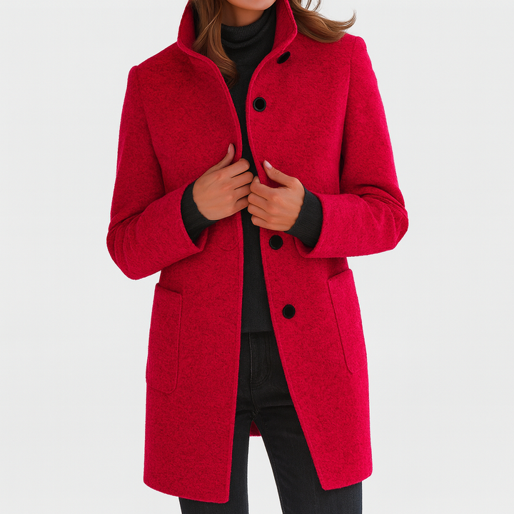 Mae | Ladies Coat with High Collar