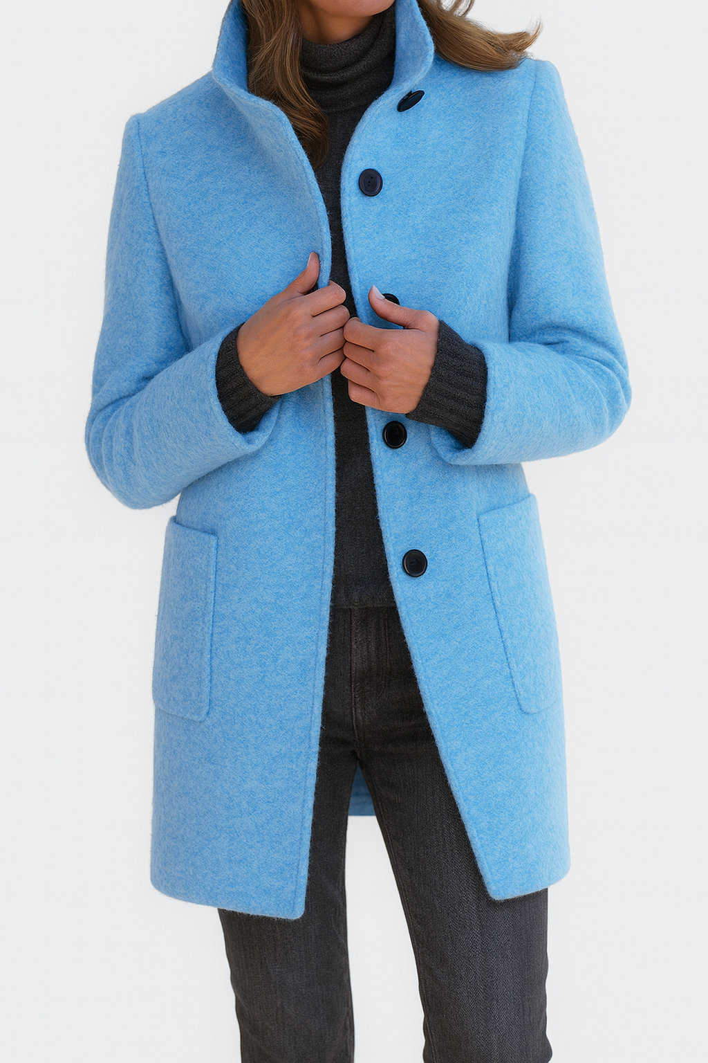 Mae | Ladies Coat with High Collar