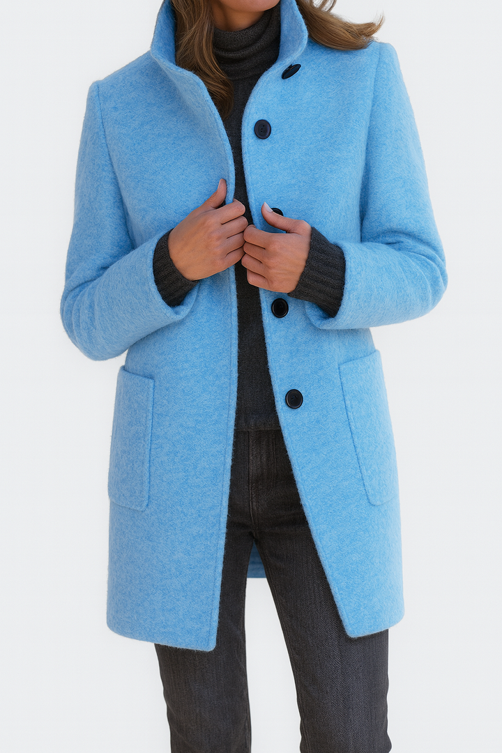 Mae | Ladies Coat with High Collar
