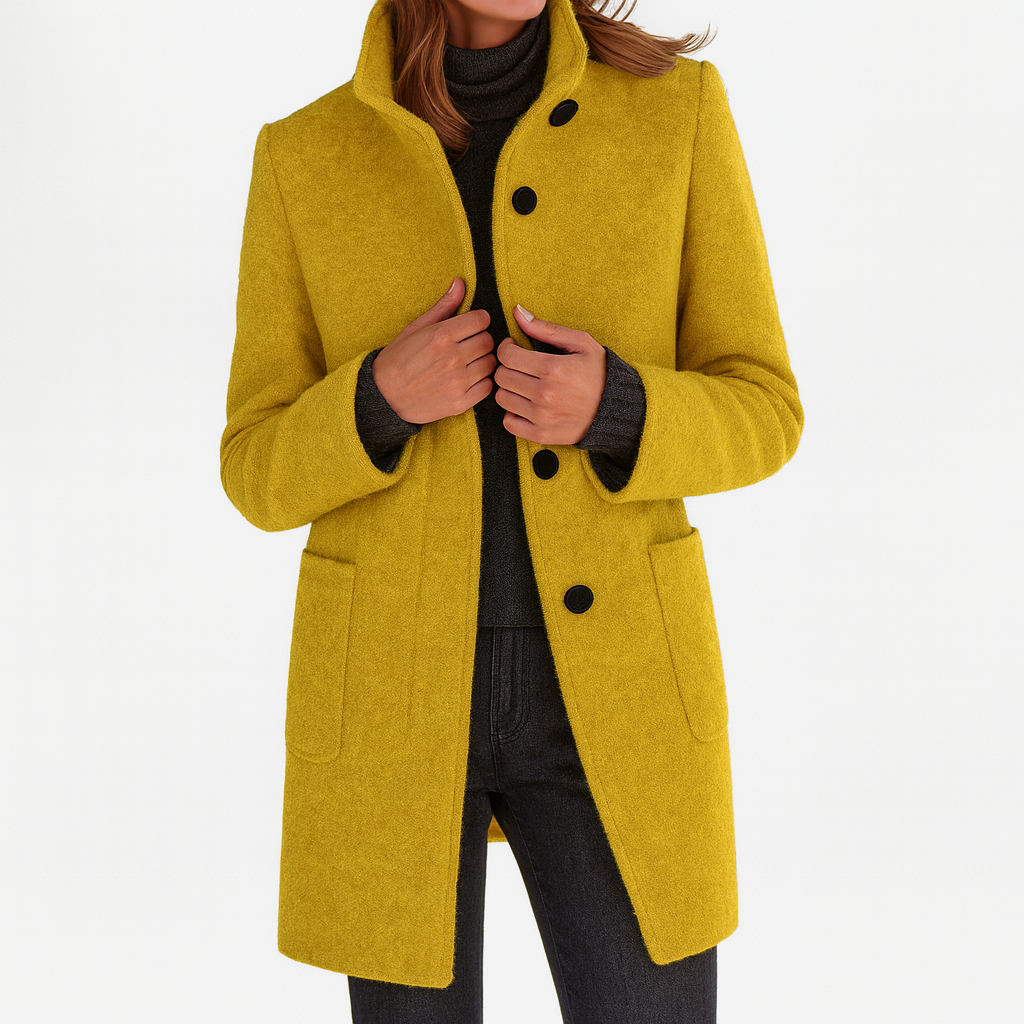Mae | Ladies Coat with High Collar