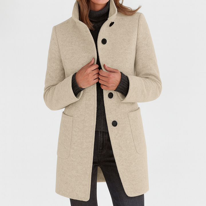 Mae | Ladies Coat with High Collar