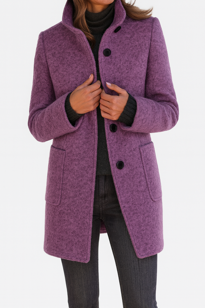 Mae | Ladies Coat with High Collar