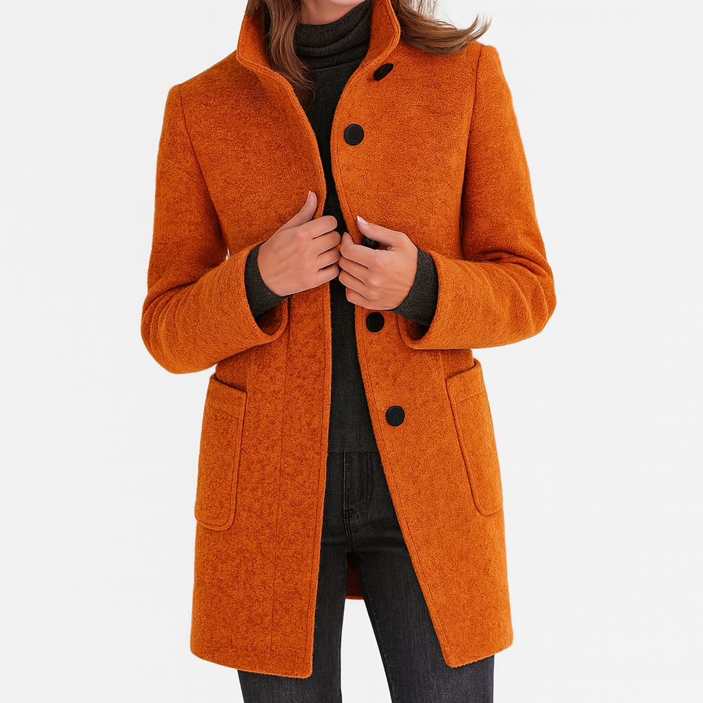 Mae | Ladies Coat with High Collar