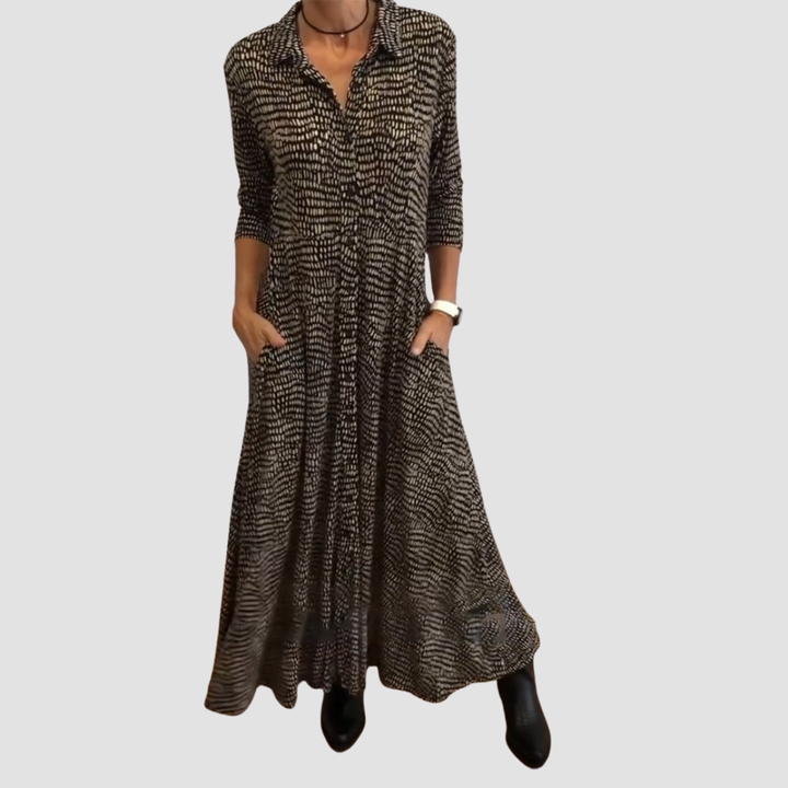 Johanna | Sophisticated Pocket Midi Dress