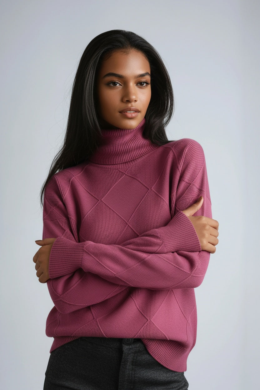 Lola | Turtleneck Sweater with Pattern