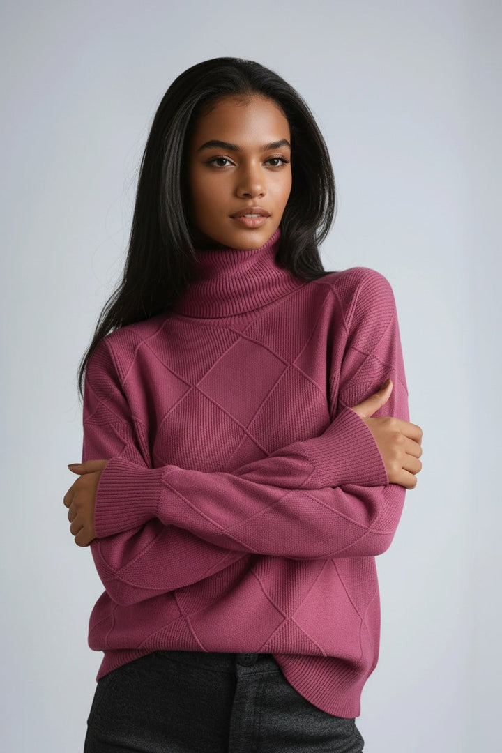 Lola | Turtleneck Sweater with Pattern