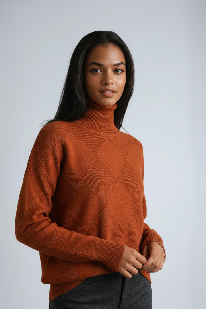 Lola | Turtleneck Sweater with Pattern