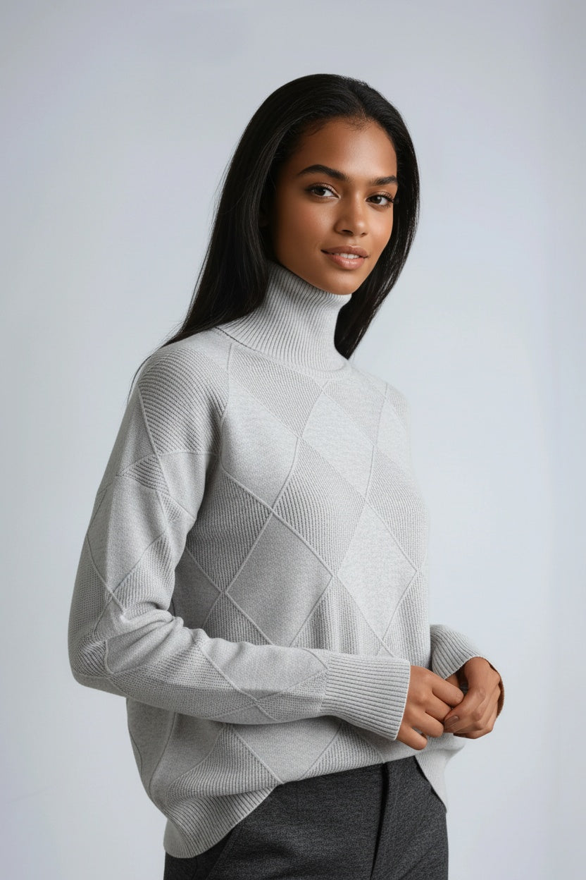 Lola | Turtleneck Sweater with Pattern