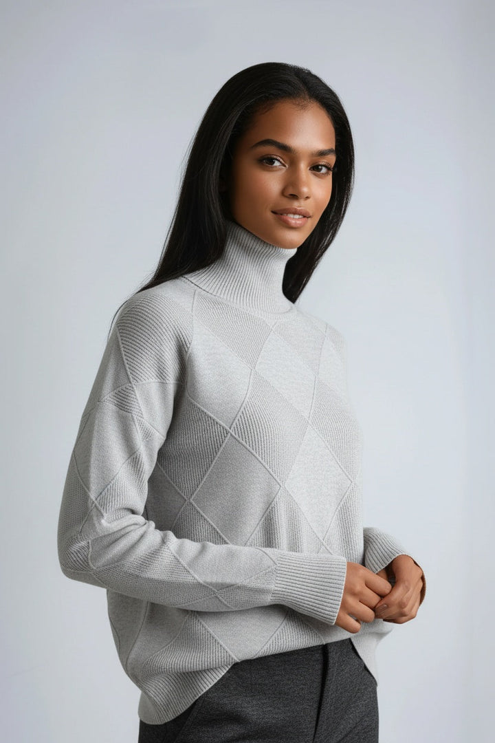 Lola | Turtleneck Sweater with Pattern