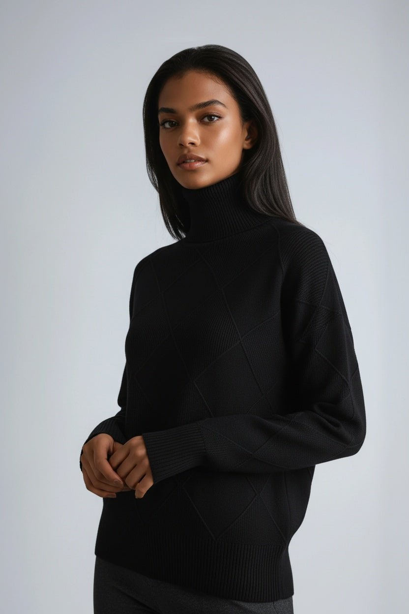 Lola | Turtleneck Sweater with Pattern
