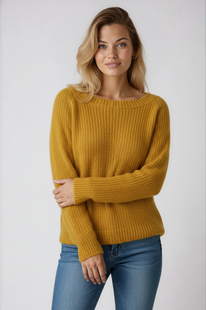 Gina | Sweater with Boat Neckline