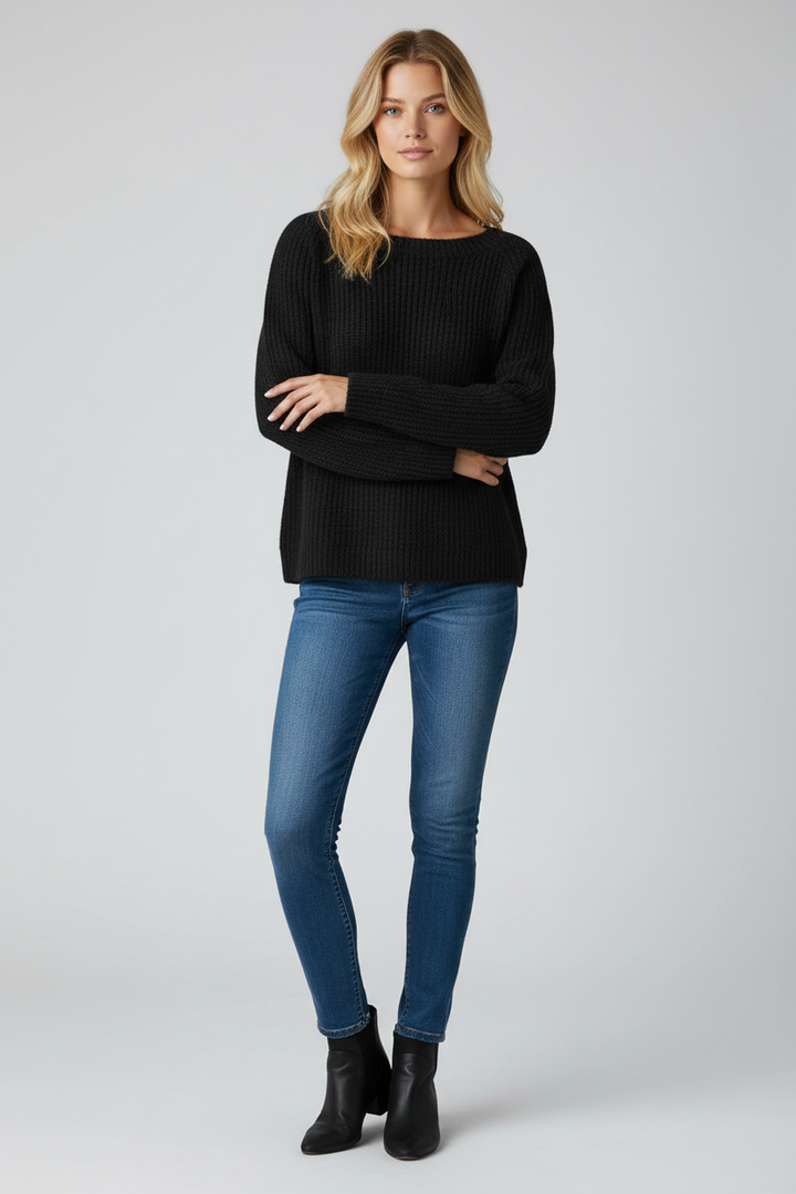 Gina | Sweater with Boat Neckline