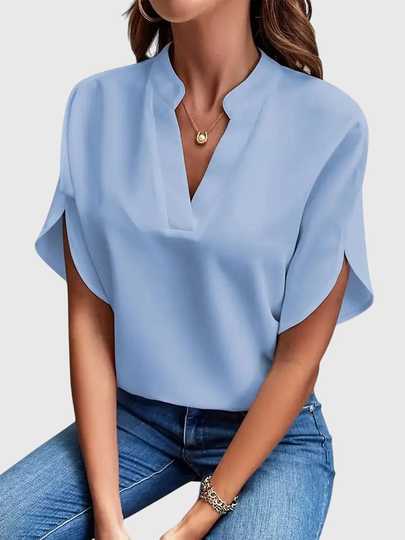 Lia | Soft and Elegant V-Neck Shirt